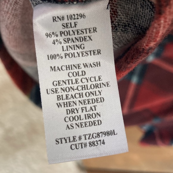 Relist1/22 Connected plaid print dress w pockets has some stretch 18W - Picture 14 of 16